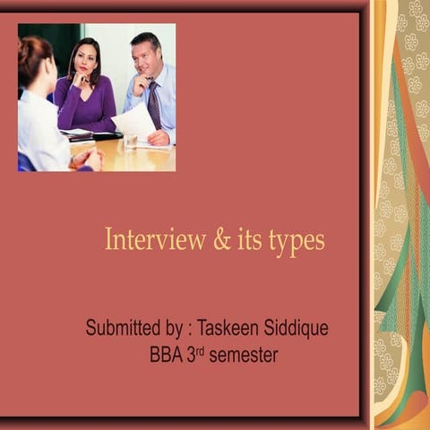 Interview & its types