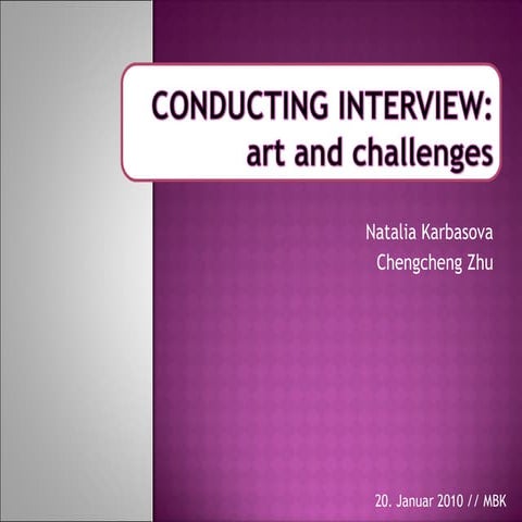 How to conduct an interview: Practical tipps