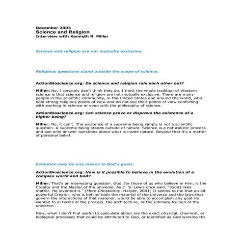 Interview kenneth r. miller