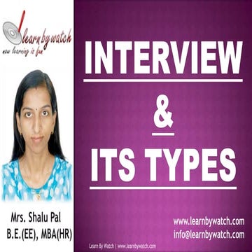 Interview and it's Types