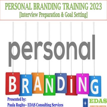 Personal Branding: Job Interview Preparation & Personal Goal Setting