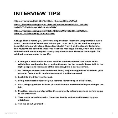 Best Interview Preparation notes to refer .pdf