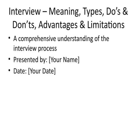 Business Communication- Interview and its types | PPTX
