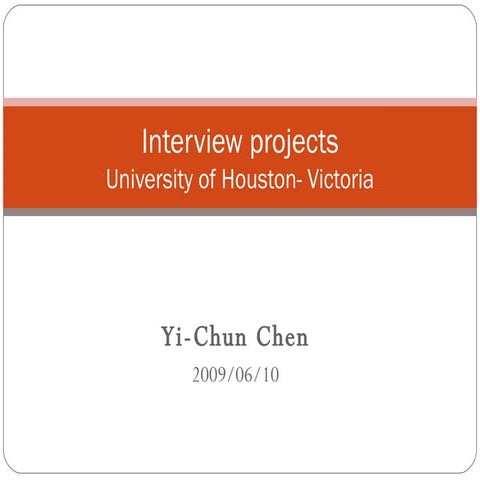 Interview Projects