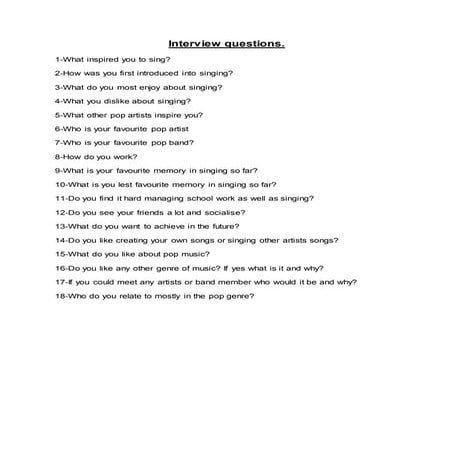 Interview questions | DOCX