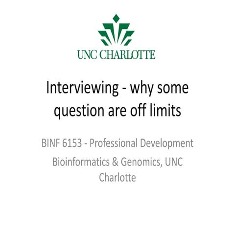 Interviewing - why some questions are off limits