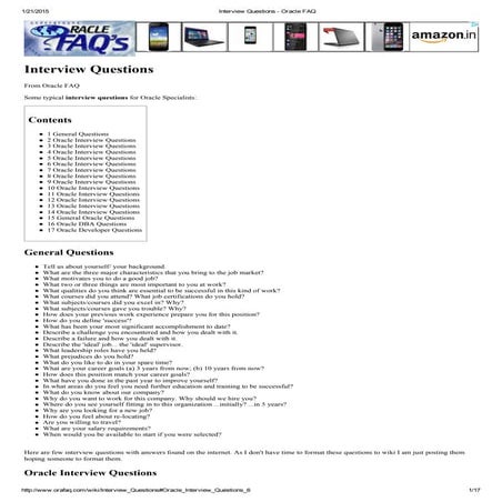 Interview questions   oracle faq