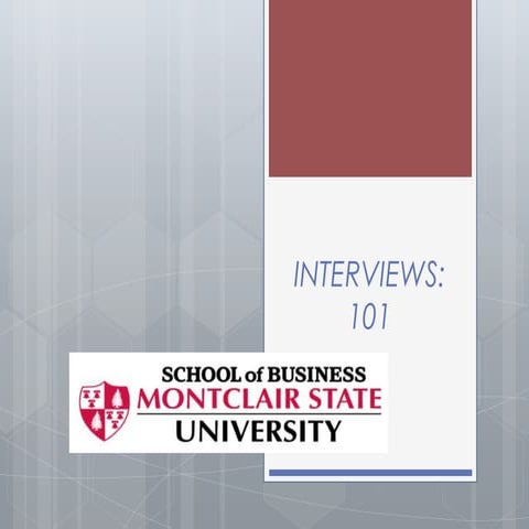 Interviews 101 for blackboard