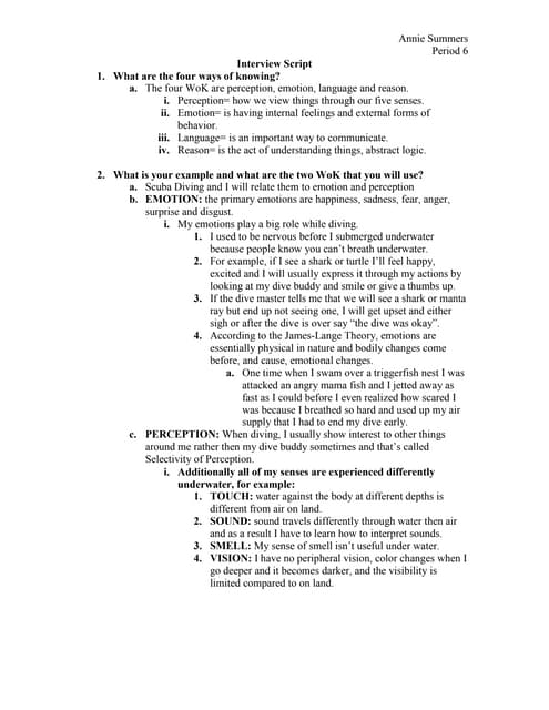 Final Interview Script | PDF