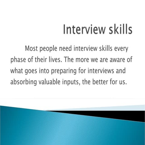 Interview skills