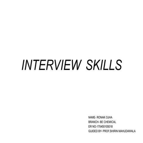 Interview  skills