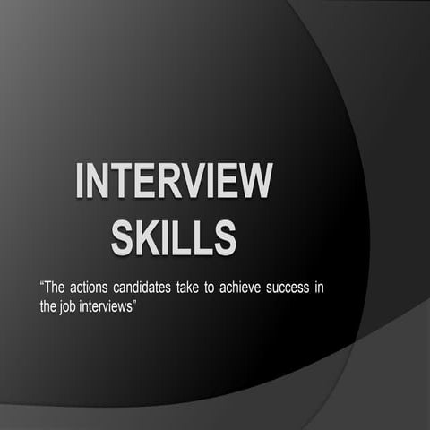 Interview skills