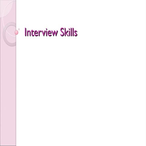 Presentation on Interview Skills for students.ppt