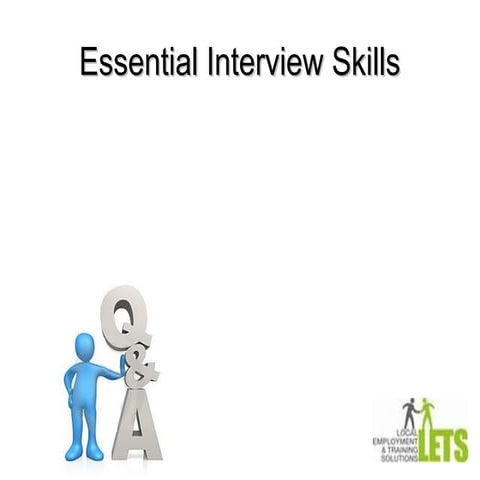 Interview  skills by Helen Hendrickson