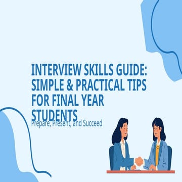 Interview Skills Guide: Practical Tips for Final Year Students to ...