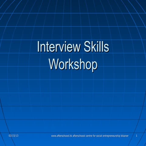 Interview skills presentation