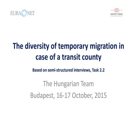 Country report on semi-structured interviews with temporary migrants - Hungary