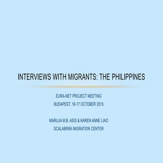 Country report on semi-structured i...