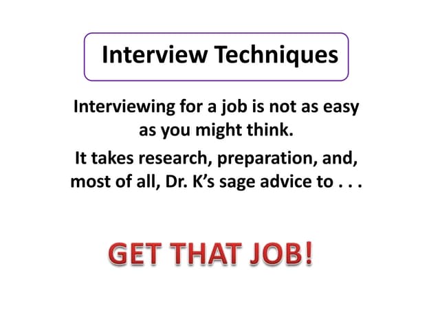 Get That Job!  