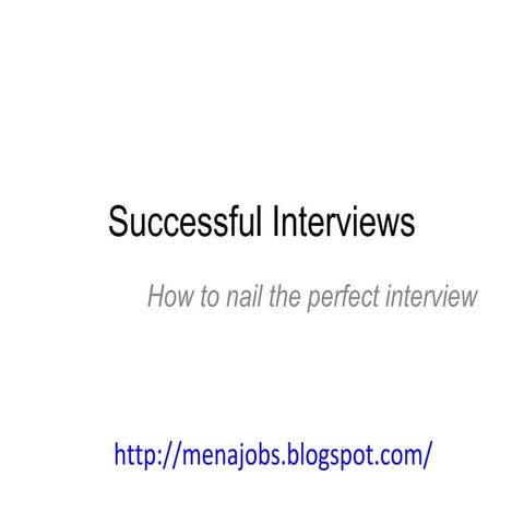 Interview tips