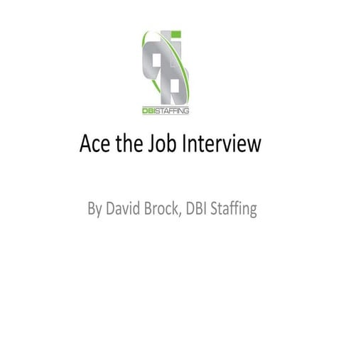 Interview tips by DBI