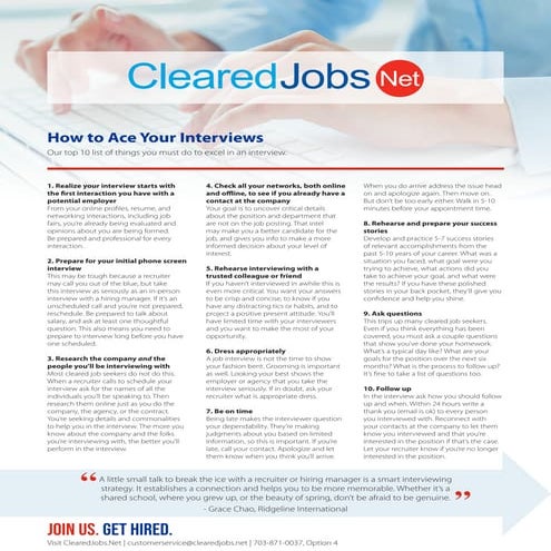 How to Ace Your Interviews | PDF