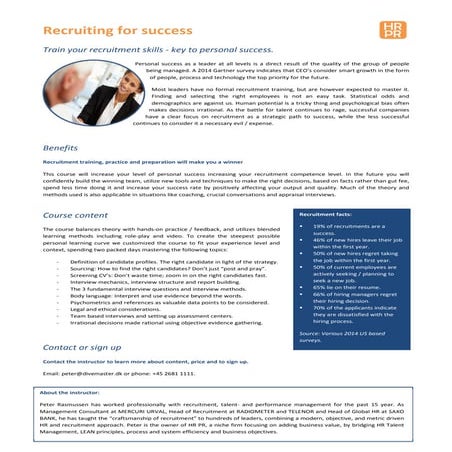 TRAINING COURSE DESCRIPTION EXAMPLE visual data 3