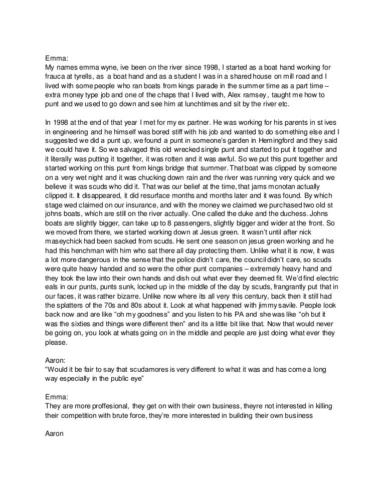 Interview transcript