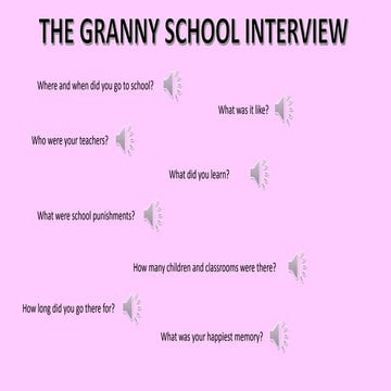 Interview with granny about school