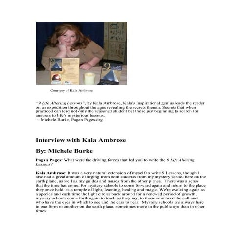 Interview With Kala Ambrose