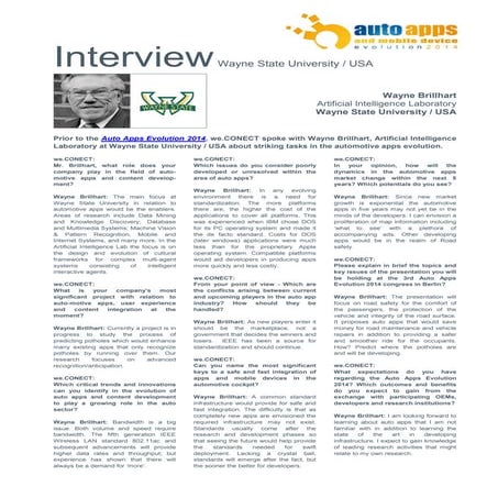 Interview with wayne state university