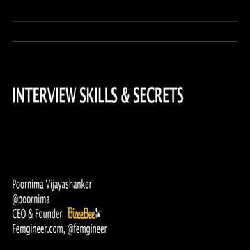 Interview Skills & Secrets