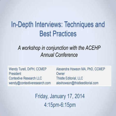 Interview workshop slides  final