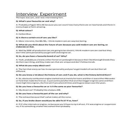 Interview write up | DOCX