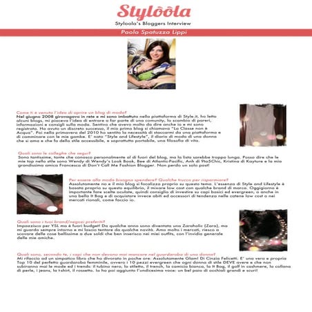 Intervista Paola Spatuzza Lippi