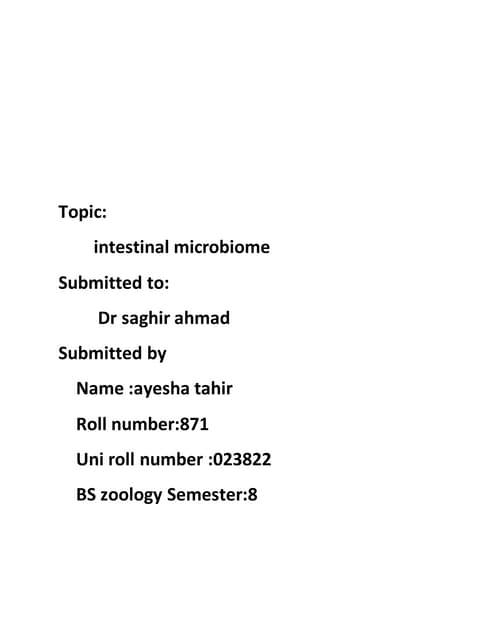 Intestinal micro-biome 