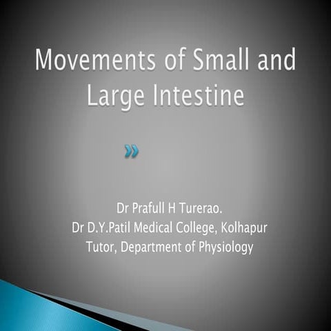 Intestinal movements- Dr Prafull Turerao.