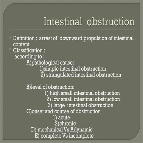 Intestinal  obstruction
