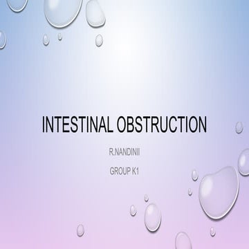 Intestinal obstruction
