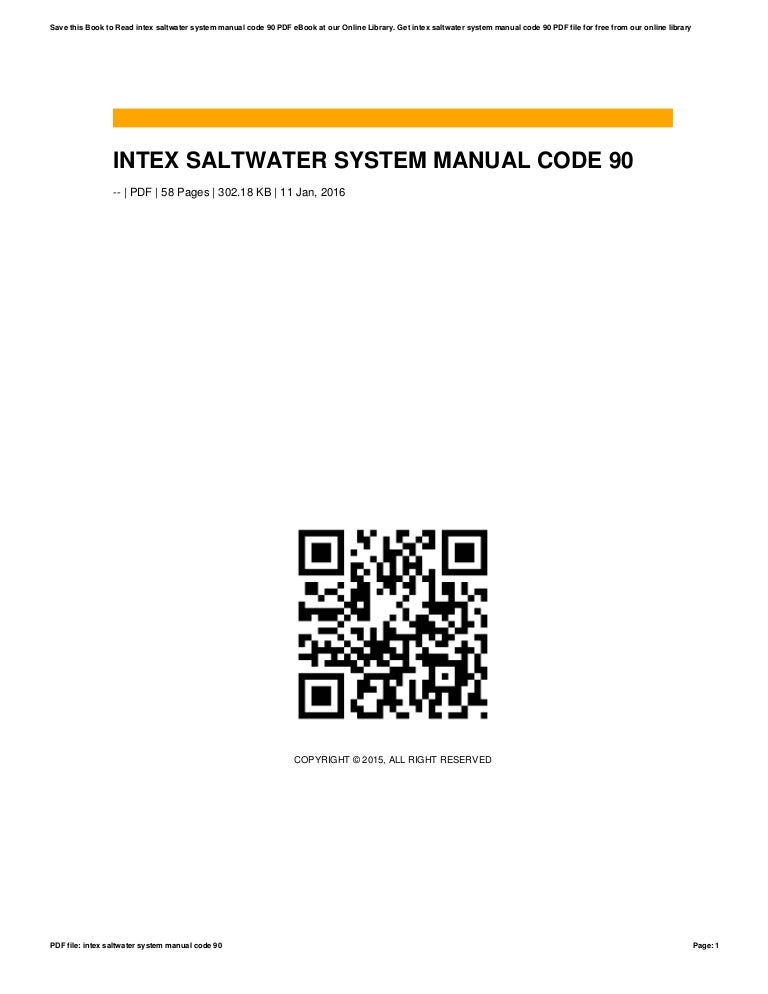 Intex Saltwater System Salt Chart