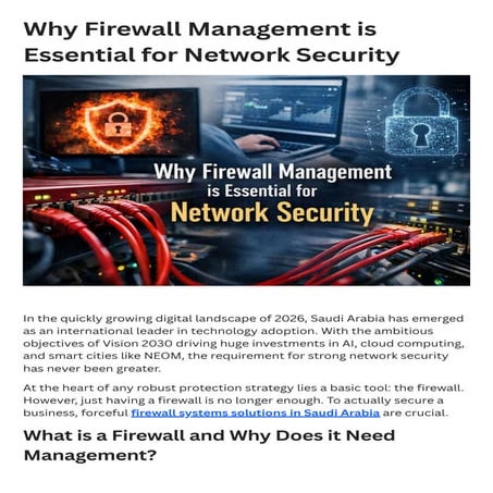 Why Firewall Management is Essential for Network Security | PDF