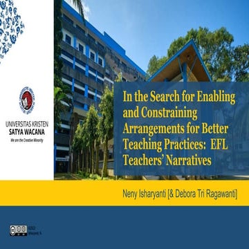 In the Search for Enabling and Constraining Arrangements for Better Teaching ...