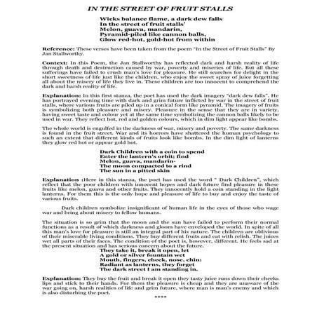 In the street of fruit stalls