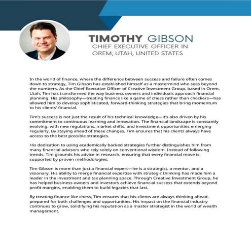 Chief Executive Officer of Creative Investment Group | DOCX
