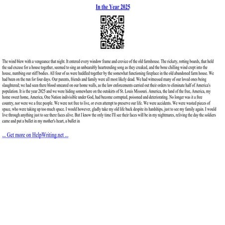 In The Year 2025 | PPT