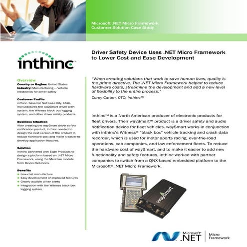 Inthinc waysmart case study