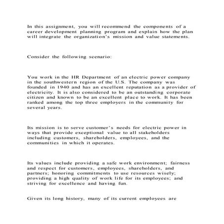 CareerYou Will Recommend The Components Of A Career Development docx