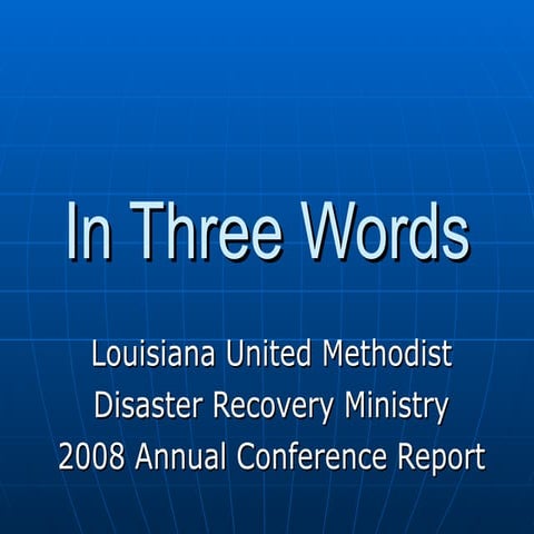 In Three Words- http://www.laumcstormrelief.com
