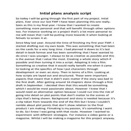 Initial plans analysis script