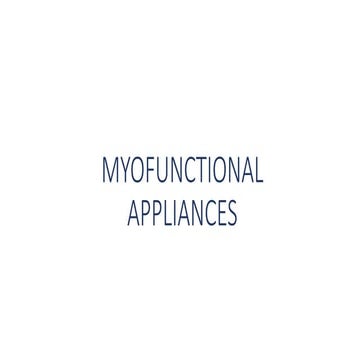 intigrated seminar on myofunctional appliances